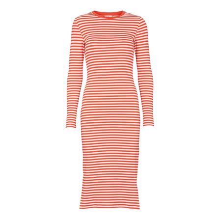 Basic Apparel Ludmilla Long Kjole Gots Orange, Dame