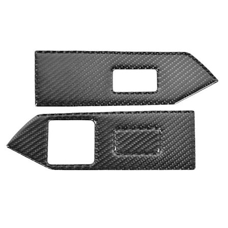 3 st kolfiber bilfönsterhiss panel trim cover passar för Ford Mustang 2009-2013