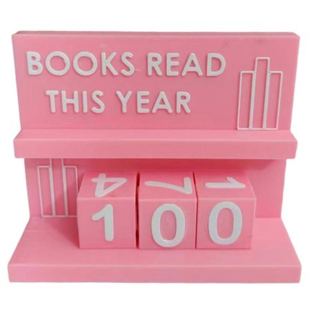 Bokhylla Dekor Bok Lästa Böcker Detta År Räknare, Räknare För Lästa Böcker Detta År För Visning Av Läsmål, Bokspårare Gåva För Bokälskare