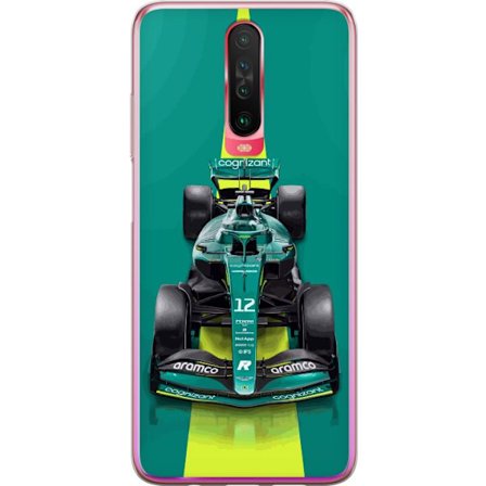Yhteensopiva Puhelinkuori Xiaomi Xiaomi Redmi K30 Aston Martinin Formula 1 -auto vihreässä kilpailumuotoilussa, jossa on moderni studiosentuntma