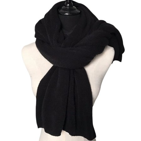 Tørklæder til kvinder, sjaler, wraps, aftenkjoler, bløde, store tørklæder til bryllupsgaver (sort)