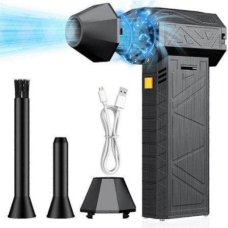 Trykkluft Duster 130 000 RPM Super Power Turbo Jet Fan Mini Blåser, Elektrisk Luft Duster for Rengjøring