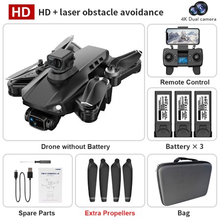 Borstlösa HD Folding Flygande Drönare Vindmotstånd Quadcopters Leksaker present till vän Familj