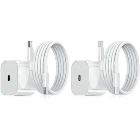 Laddare för iPhone - Kabel - 20W USB-C - Snabbladdare Vit 1:a kabel 1:a kabel