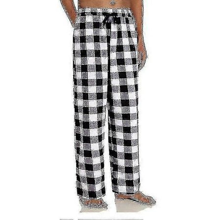 Herr Pyjamasbyxor med Fickor, Mjuka Flanell Pyjamas Sovbyxor för Herr