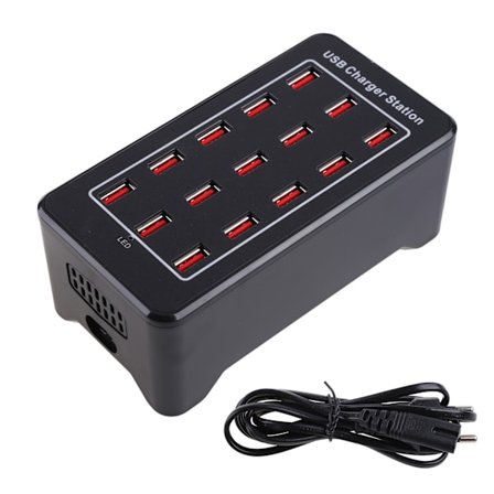 USB Ladestation,10 15 20 25 30 USB Porte USB Multiport Power Station Vægoplader Telefon Adapter USB Desktop