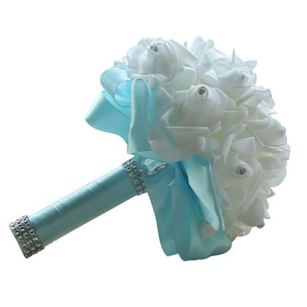 Brudebuket med blomster LYSEBLÅ