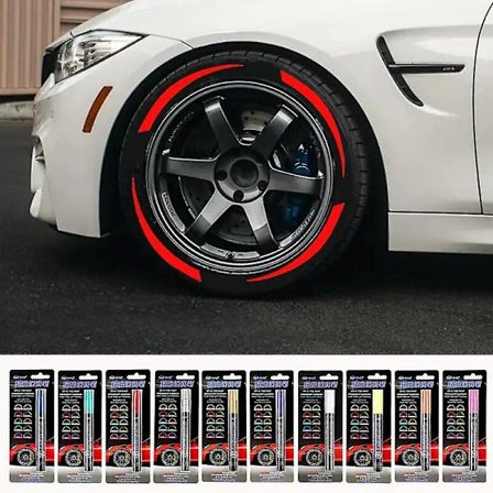 Dekkmarkeringspenn Vanntett Bil Dekk Malingspenn 10 Lyse Farger Malte Markører Malt Penn Og Markørtilbehør