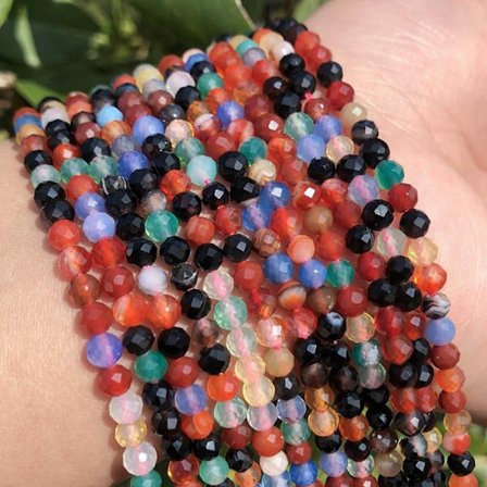 2 mm naturstenar pärlor gör det själv smycken - high quality