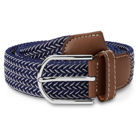 Cintura blu e bianca in tela elasticizzata per uomini - Cinture elastiche