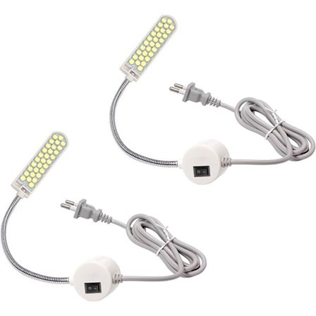 2 stk. 2W 30LED symaskinelampe med fast base fleksibel magnetisk Tu