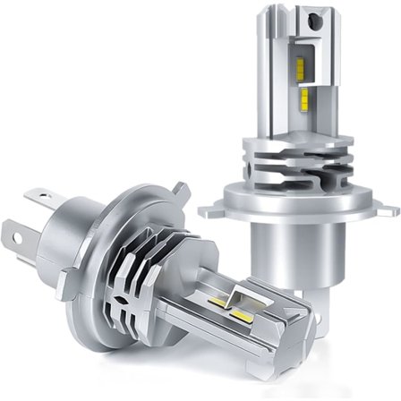 H4 LED Strålkastarlampa Konverteringskit, 6500K Vit, 12V-24V Helljus/Halvljus (2-pack)