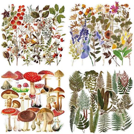 160 Stk Plant Journaling Stickers Scrapbog Sticker Svamp
