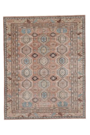 Hand Knotted Kazak Ariana Rug 241X307 Wool Brown/Dark Grey Large