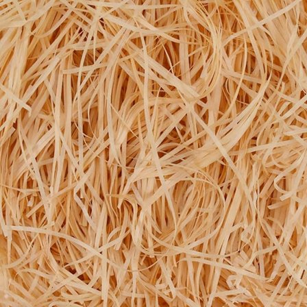 100g raffia-silppua, koristeellinen paperinauha, lahjapakkauksiin