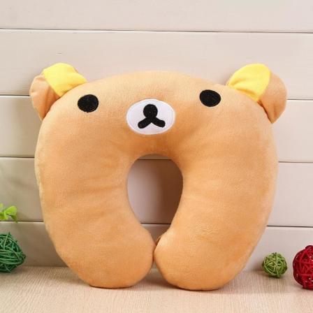 Pehmeä mukava matkatyyny, sarjakuva U-muotoinen toimiston kaulatyyny Brown bear 26*30cm