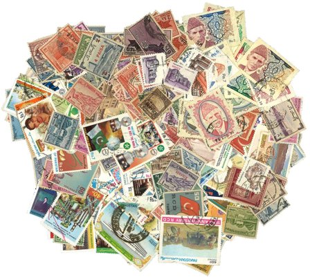 Pakistan - Frimærkepakke - 300 forskellige stemplede billedmærker