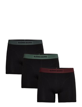 Organic Cotton Stretch Boxer 3P Black Björn Borg