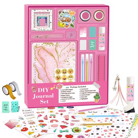 DIY Journal-kit för tjejer, Scrapbook och Dagbokstillbehörssats