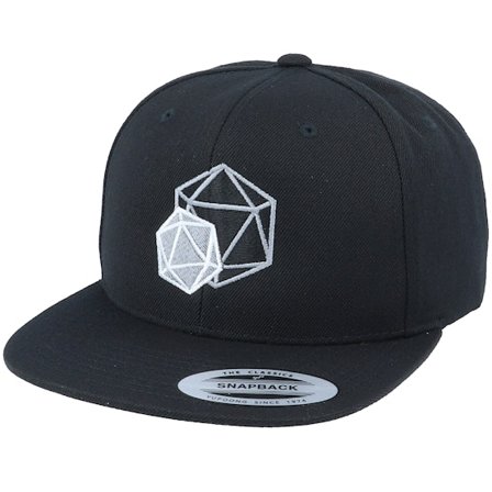 Gamerz - Svart snapback Keps - Double D20 Border Black Snapback @ Hatstore