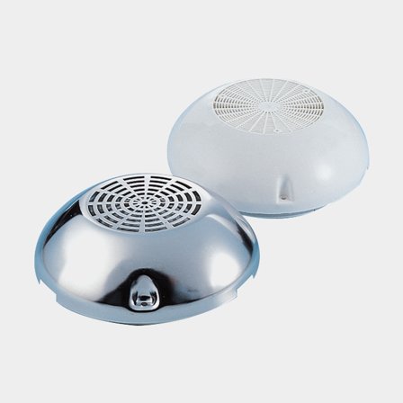 Ventilador / ventilador de cubierta 1852-Marine, acero inoxidable, Ø197 mm / Ø95 mm, plateado