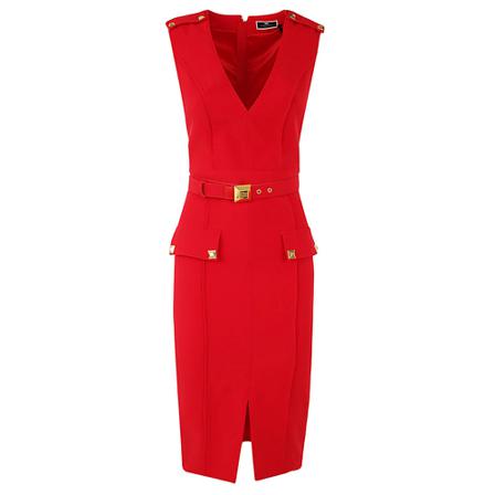 Elisabetta Franchi, Midi Dress Rood, Dames, Maat:M