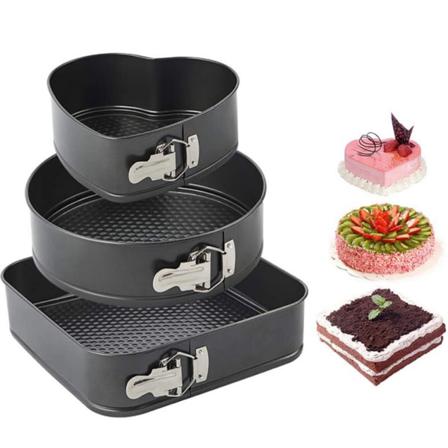 3 Stk Rund Kärlek Fyrkantig Live Button Bakeware Bakverktyg