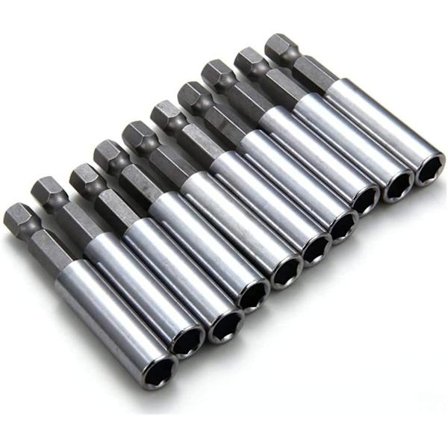 10 st 1/4" Hex Magnetiska Bits för Skruvmejslar, Muttrar, Borr eller Handskruvmejslar 2,3"