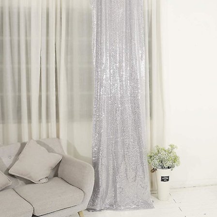 2x8ft Hopeahelmiverho Häätaustaksi Juhliin Valokuvaustaustaksi 1kpl