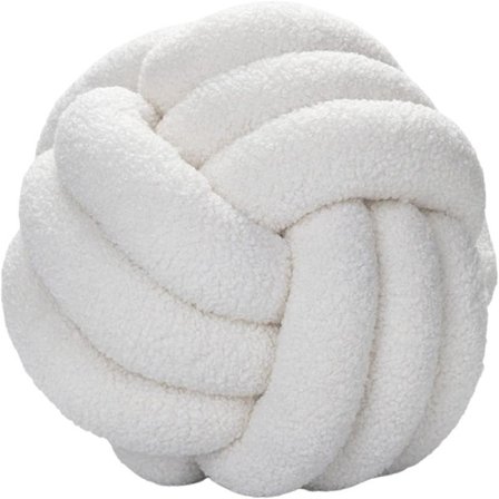 Vit knute pute, knute pute | håndvevd lammeskinn sofapute | supermyk | corp