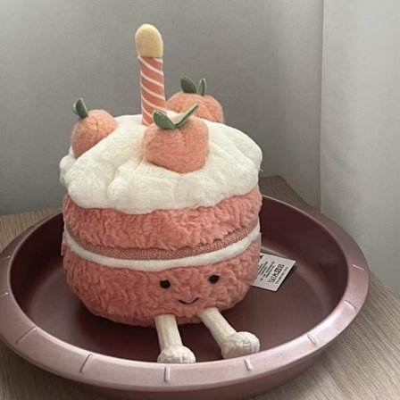 Jellycat Bartholomew kosedyr, myk og komfortabel, perfekt for barn, Valentinsdagsgaver, samleobjekter, ferskenkake.