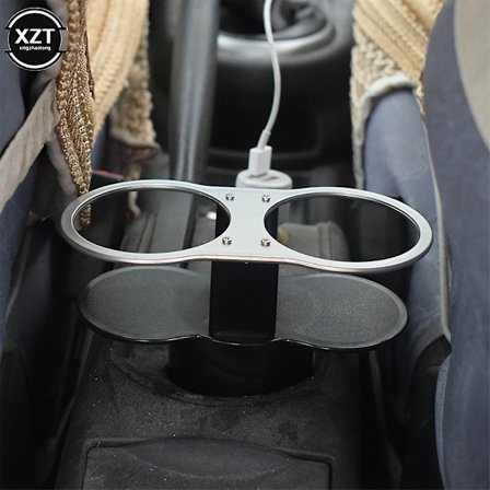 Universal Dubbel Bil Mugghållare / Drycker Hål Bilfäste Hållare Ställ Bilfäste Dryck Stående Hållare| |