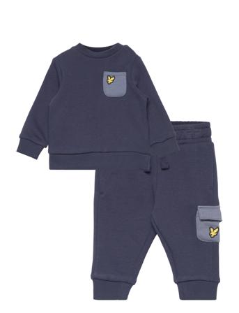 Cargo Bb Crew & Jog Set Sets Sweatsuits Navy Lyle & Scott Junior