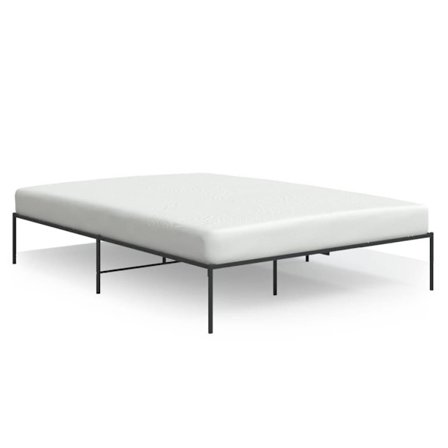 vidaXL Sängram metall svart 140x190 cm