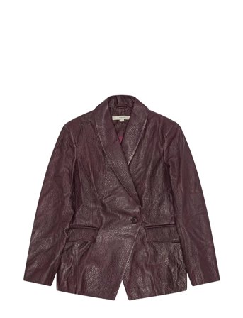 Heavy Leather Blazer Brown REMAIN Birger Christensen