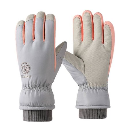 Kvinder Plys Handsker Snowboard Ski Handsker GRÅ