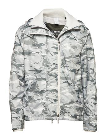 Tch Hood Print Popzip Wndchetr Parka Jacka Grå Superdry