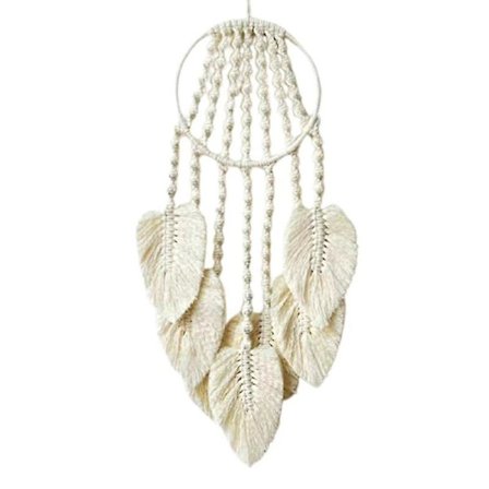 Väggbonad i makramé, handvävd i bohemisk stil, vågformad