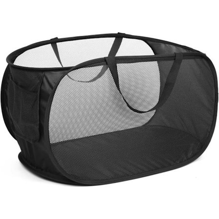 Kestävät kokoontaitettavat pyykkikorit, verkkokangasta, ponnahdusikkunallinen pyykkikori, pyykille, kylpyhuoneeseen, lastenhuoneeseen tai matkalle