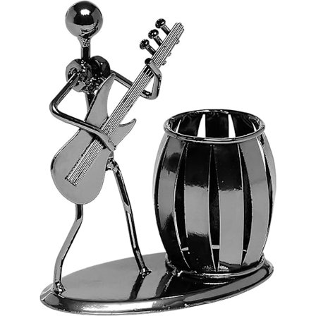 Musik Ironman Instrument Pennhållare, Multifunktionell Metall Pennhållare, Gitarr Pennhållare Kreativa Skrivbordstillbehör Multifunktionell Metall 