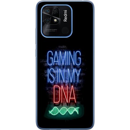 Kompatibel Mobilcover til Xiaomi Redmi 10C Portræt af Viktor Gyökeres i grøn skjorte med løvemotiv og intens grøn atmosfære