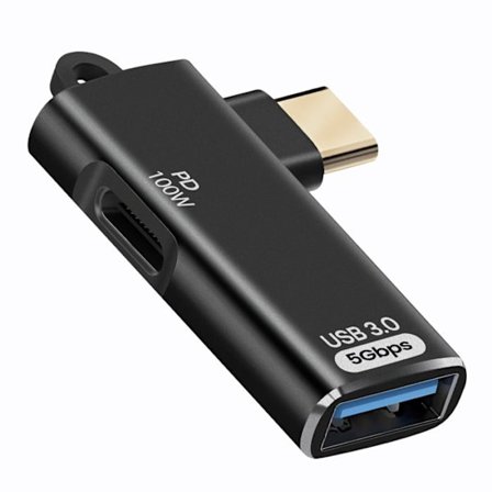 OTG USB-C-adapter - LinQ - 100W - Overførsel 5Gbps - Plug and Play - Kompakt og let