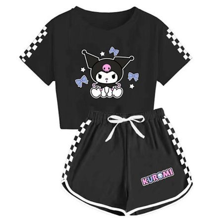 Kuromi-tryckt shorts- och t-shirt-pyjamas set för barn [JSR]