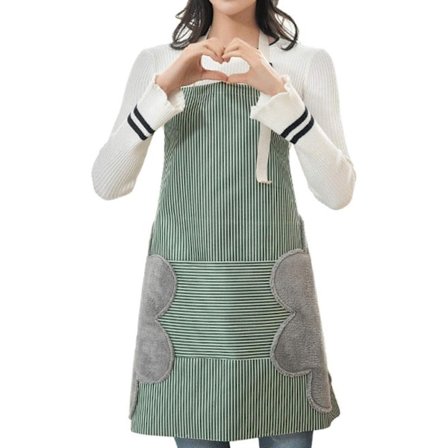 Torrhandduksförkläde, köksförkläde för dam med fickor - max