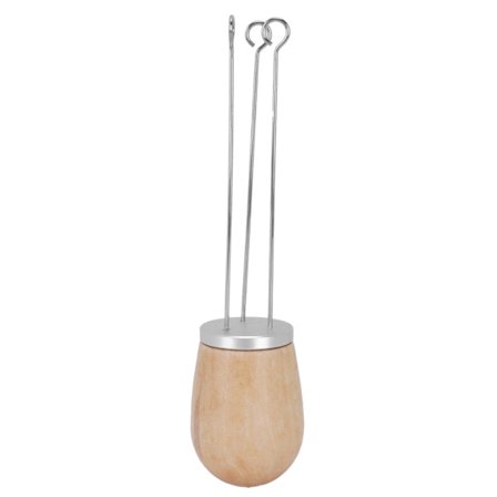 Neulakahvatyyppinen kahvijauheen annostelija kahvinsekoitin kahvalla kahvin sekoittamiseen hopea