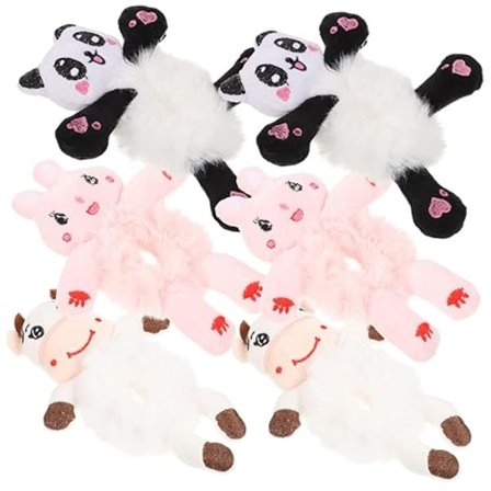 6 stk. tegneserie plys hår ring elastisk hårbånd hårbånd hår F