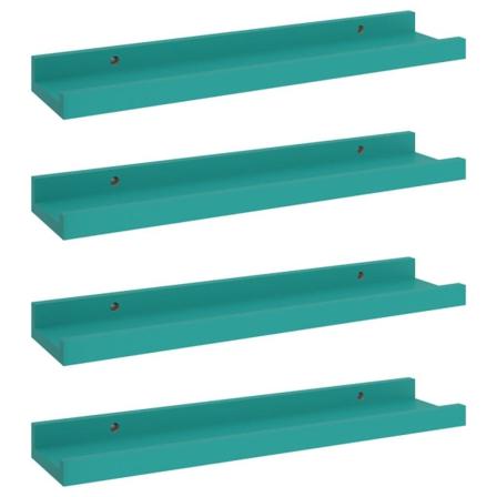 Vidaxl Vägghyllor 4 St Blå 40x9x3 Cm Blå