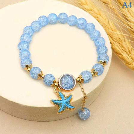 Butterfly Charm Stretch Armband Bohemian Colorful Crystal Bea