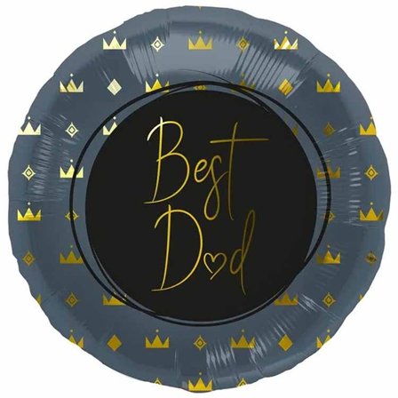 Folieballong Best Dad blå 45 cm