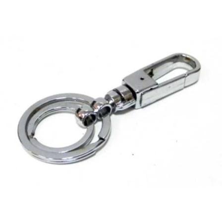 Dubbla Nyckelringar / Nyckelknippor Med Karbinhake Silver One Size